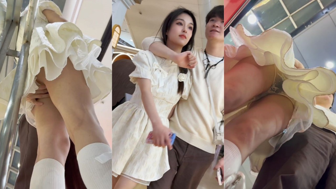 小骚妹穿透明内裤和男友约会 男友在商场就忍不住抠她逼 晚上肯定要狠操她一顿